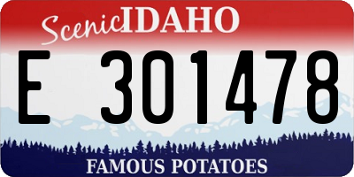 ID license plate E301478