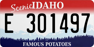 ID license plate E301497