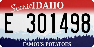 ID license plate E301498