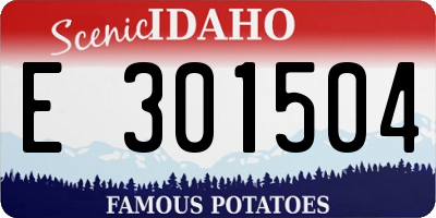 ID license plate E301504