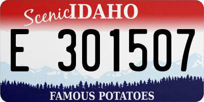 ID license plate E301507