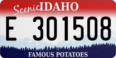 ID license plate E301508