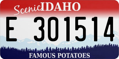 ID license plate E301514