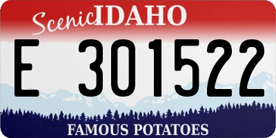 ID license plate E301522