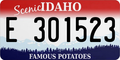 ID license plate E301523