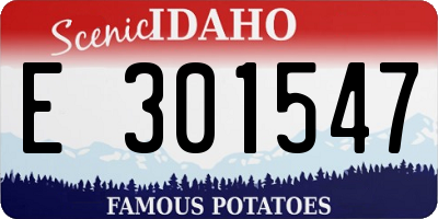 ID license plate E301547
