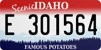 ID license plate E301564
