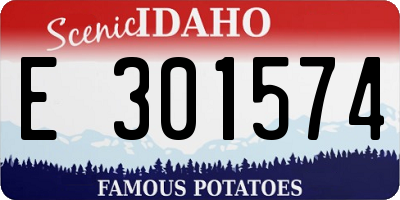 ID license plate E301574
