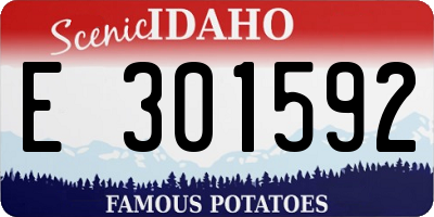 ID license plate E301592