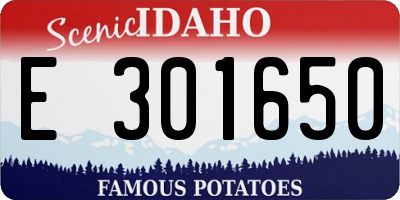 ID license plate E301650