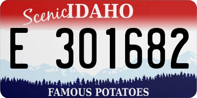 ID license plate E301682