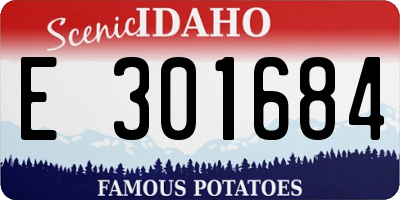 ID license plate E301684