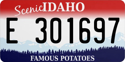ID license plate E301697