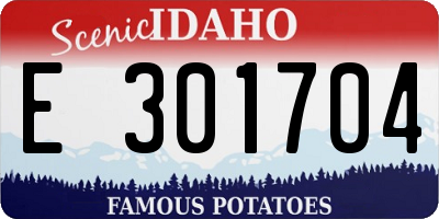 ID license plate E301704