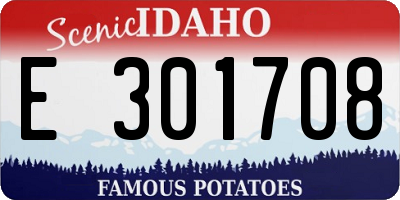 ID license plate E301708
