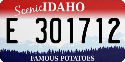 ID license plate E301712