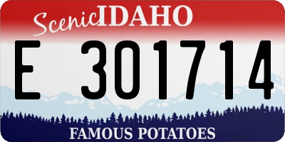 ID license plate E301714
