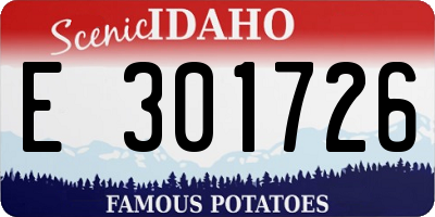 ID license plate E301726