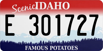 ID license plate E301727