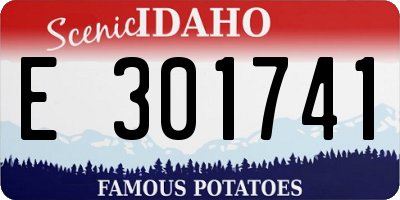 ID license plate E301741