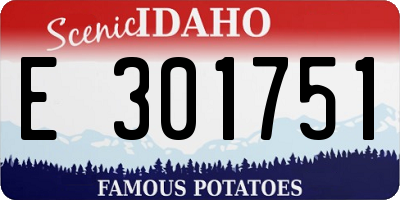 ID license plate E301751