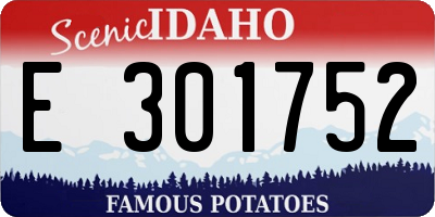 ID license plate E301752