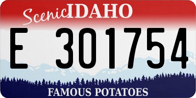 ID license plate E301754