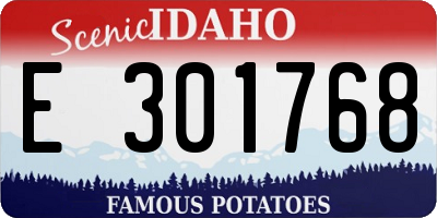 ID license plate E301768