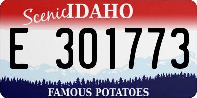 ID license plate E301773
