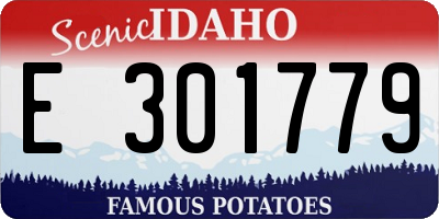 ID license plate E301779