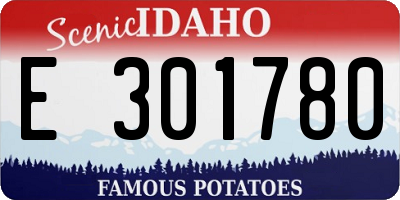 ID license plate E301780