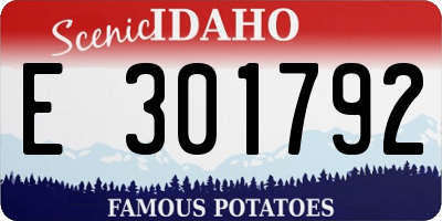 ID license plate E301792