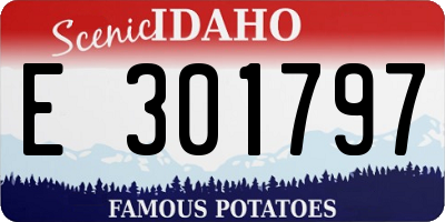 ID license plate E301797