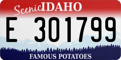ID license plate E301799