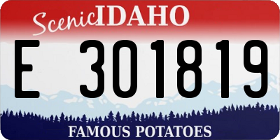 ID license plate E301819