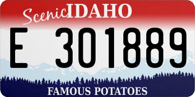 ID license plate E301889