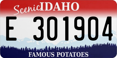 ID license plate E301904