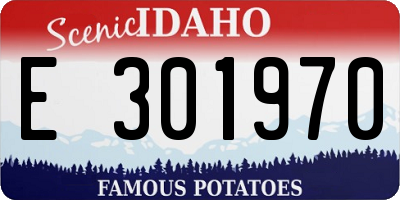 ID license plate E301970