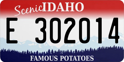 ID license plate E302014