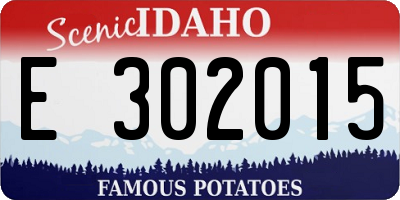 ID license plate E302015