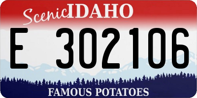 ID license plate E302106