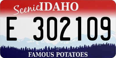 ID license plate E302109
