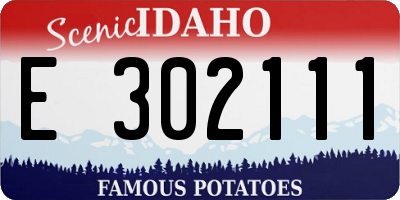 ID license plate E302111