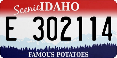 ID license plate E302114