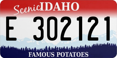 ID license plate E302121