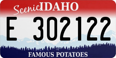 ID license plate E302122