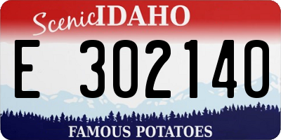 ID license plate E302140