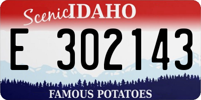 ID license plate E302143