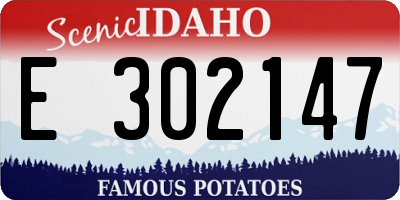 ID license plate E302147
