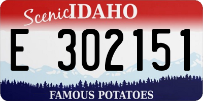 ID license plate E302151